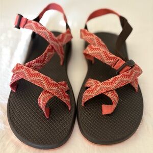 Chaco Z/2 Strappy Sandals Womens Size 10 Pink Geometric Outdoor Strappy Travel